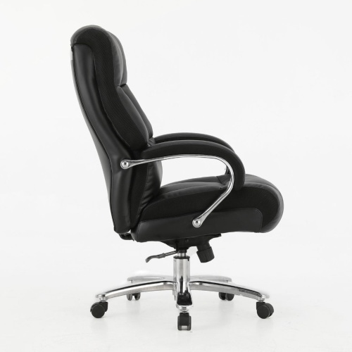 Кресло руководителя Brabix Premium Bomer HD-007 до 250 кг, кожа, черное 531939 фото 8